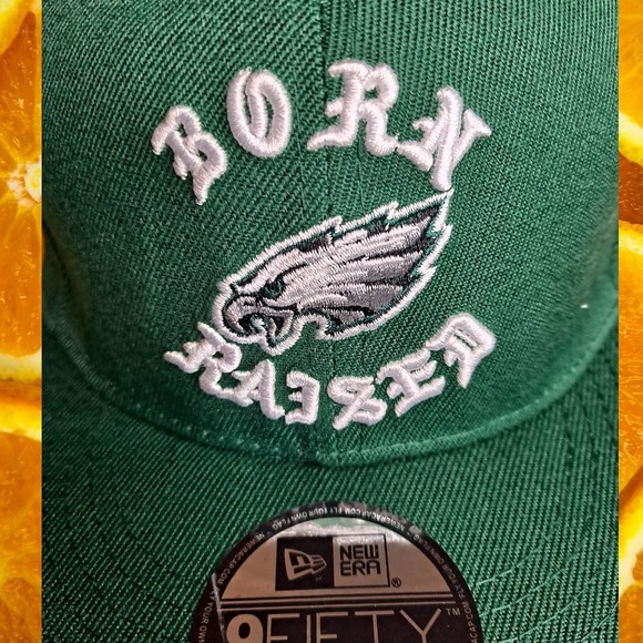 New Era Philadelphia Eagles‎ NFL Born Raised 9FIFTY Snapback Hat Green - Picture 2 of 8